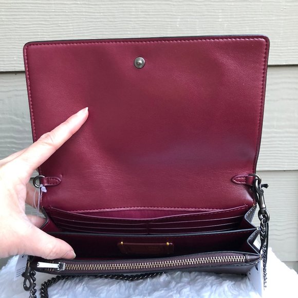 NWT COACH Callie Folder Yeti Signature Canvas  Crossbody Bag With Chain - Picture 10 of 10